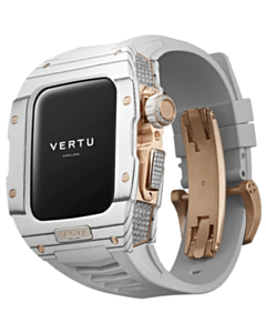 Smart saat Vertu Watch H1 SW-WD-004-02-HW Stainless Steel RG White Rubber