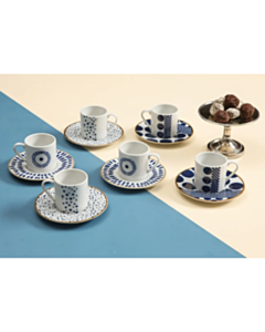 Qəhvə üçün fincan dəsti Porland Spotty 12 parça 80CC 04POR034988