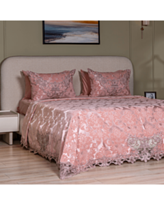 Yataq örtüyü Cehizçi  Laura Grand EM-1 Tünd çəhrayı