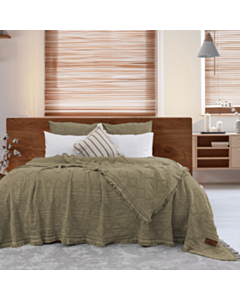 Yataq örtüyü Şahəsər Müslin Oscar CK Yaşıl