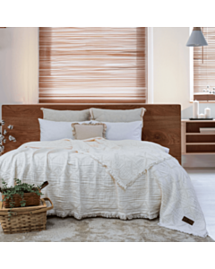 Yataq örtüyü Şahəsər Müslin Oscar CK Krem