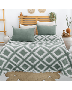 Yataq örtüyü Şahəsər Müslin Sonia CK Yaşıl