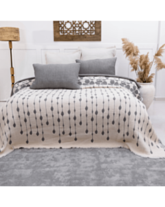 Yataq örtüyü Şahəsər Müslin Sole CK Boz