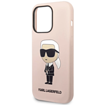 Защитный чехол Karl Lagerfeld Silicone Hard iPhone 15 Pro Pink KLHCP15LSNIKBCP