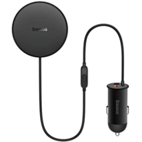 Адаптер для автомобиля Baseus CW01 Magnetic Wireless Car Charger 40W (15W + USB-A 25W) Black / SUCX040001