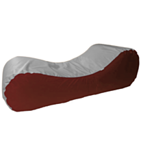 Puf Pouffe DSH104 Tünd qırmızı, Boz