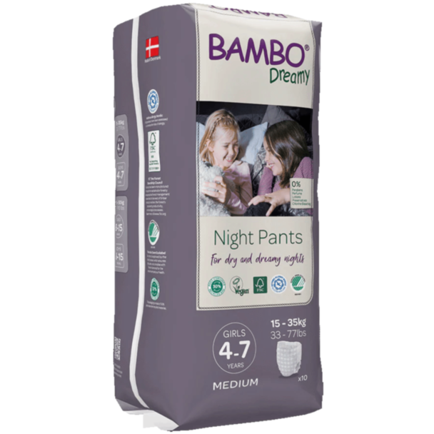 Детские подгузники-трусики Bambo Nature 4-7 10 штук 1000018874