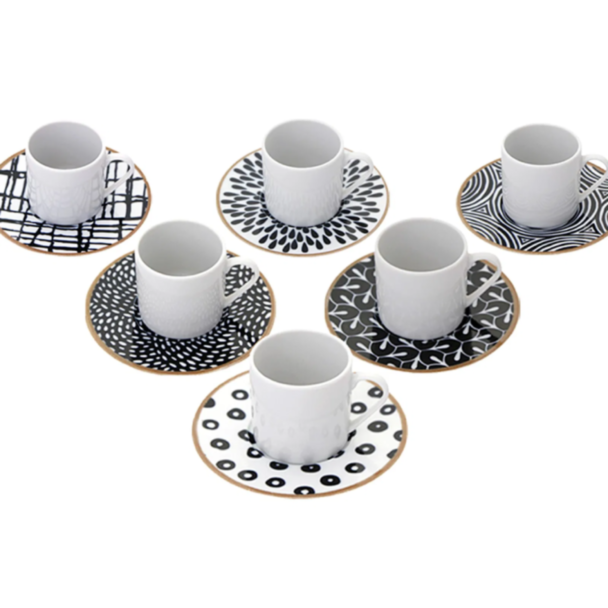 Кофейный сервиз Porland Fractal 12 предметов 90CC 04POR034325