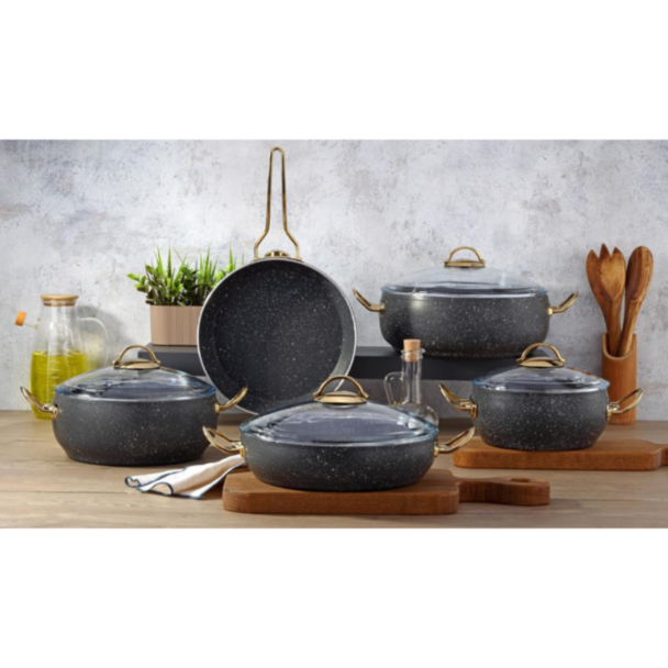 Qazan dəsti Nipmar 9 parça Boz