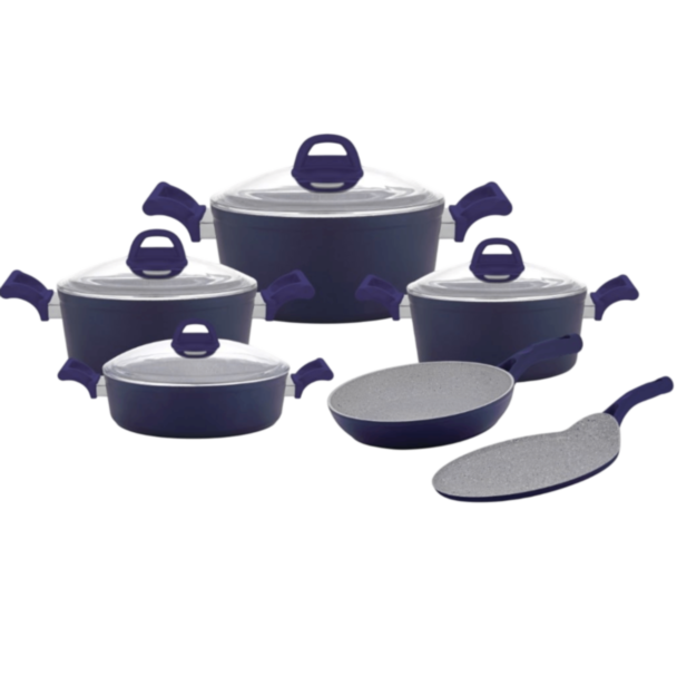 Qazan dəsti DELUCA 10 parça Mavi 8683382705088 