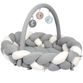 Плетеный бортик для кроватки Sevi Bebe 3 в 1 Grey