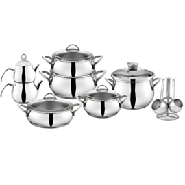 Qazan dəsti Schafer Alia 18 parça Gümüşü 8699131646656