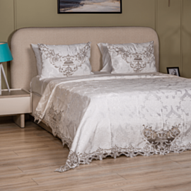 Yataq örtüyü Cehizçi Laura Grand EM-1-1 Ağ