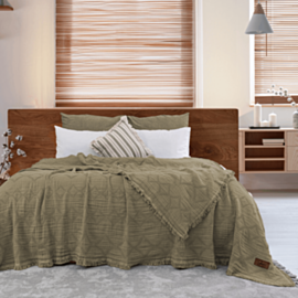 Yataq örtüyü Şahəsər Müslin Oscar CK Yaşıl