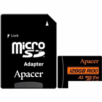 Yaddaş kartı Apacer microSDXC 128 GB UHS-I U3 V30 A2 AP128GMCSX10U8-R