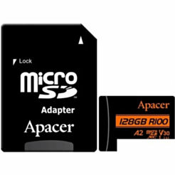 Yaddaş kartı Apacer microSDXC 128 GB UHS-I U3 V30 A2 AP128GMCSX10U8-R