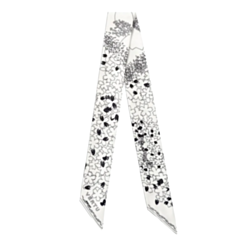 Шарф Vertu Season Daigo Signature Floral Print Silk Skinny White SJ-ZZ-009