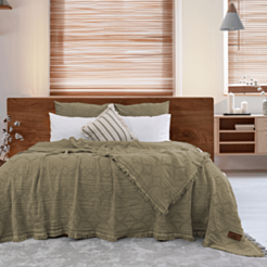 Yataq örtüyü Şahəsər Müslin Oscar CK Yaşıl